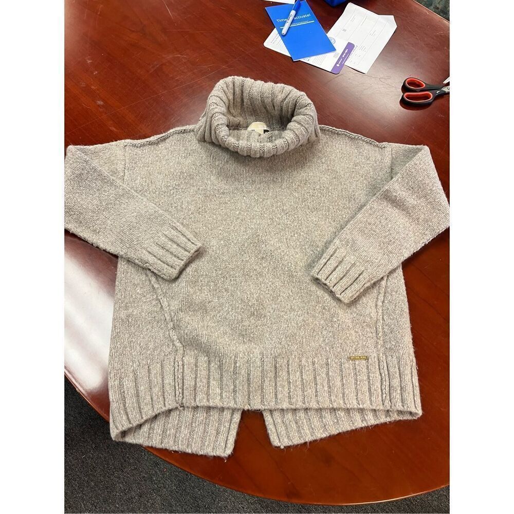 Michael Kors Heavy Knit Brown Turtleneck Sweater sz S